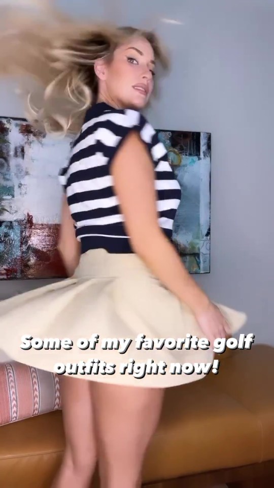 Paige gave a whirl in one of several outfits