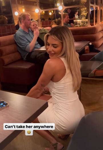 Demi gave a glimpse into their night as she recorded Megan twerking