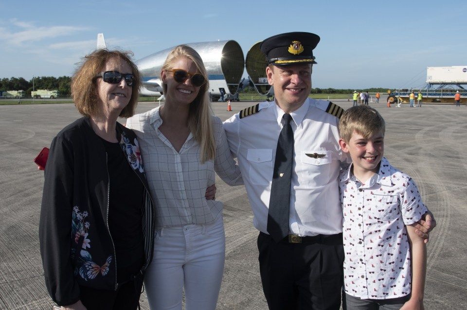 Mandatory Credit: Photo by Joe Marino/UPI/Shutterstock (12422258b) Captain Hamish Harding, Director of Action Aviation is met by family following arrival on a Qatar Airways Executive Gulfstream G650ER at the Space Florida Launch and Landing Facility in the Kennedy Space Center, Florida on Thursday, July 11,2019. Harding was one of the Flight Crew members flying on a mission called "One More Orbit", coordinated by Captain Harding and Astronaut Col. Terry Virts. The flight completed circumnavigating the globe via the Poles and established a new World Speed Record of 46 hours, 39 minutes and 38 seconds. . UK billionaire Hamish Harding on board missing Titanic submersible - 19 Jun 2023