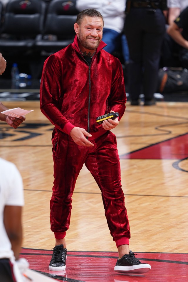 Conor McGregor was in attendance at Game Four of the NBA finals in Miami last week