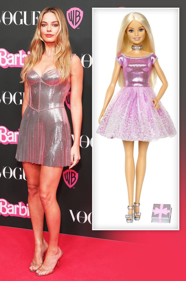 Margot's dress matched the doll’s sparkly outfit flawlessly