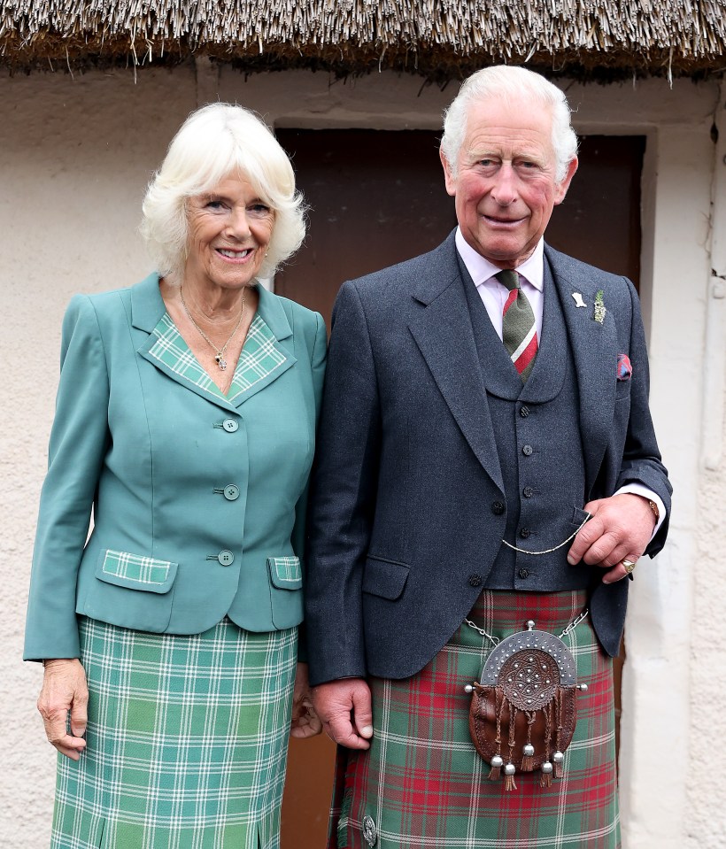 Prince Charles and Camilla, Duchess of Cornwall, visiting Robert Burns' Cottage in Scotland.