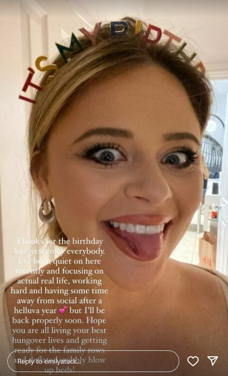 Emily had recently announced she was quitting social media