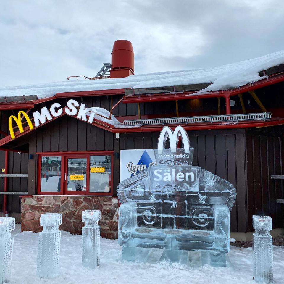 Sometimes there are also ice sculptures outside the McDonald's