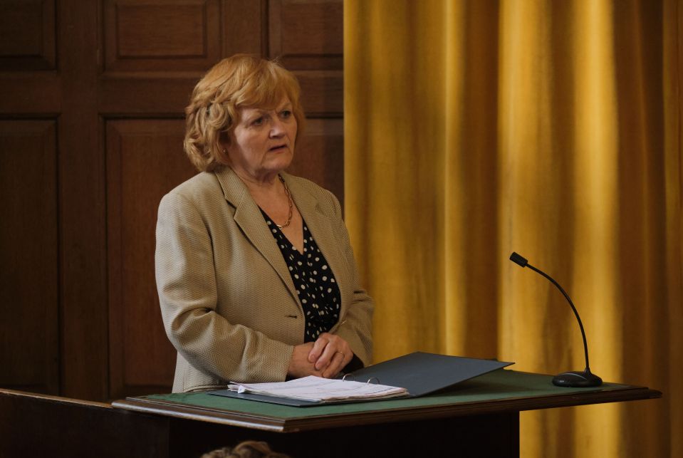 Editorial use only..Mandatory Credit: Photo by ITV/Shutterstock (14264133ac)..Lesley Nicol as Pam...'Mr Bates vs the Post Office' TV Show, Series 1, Episode 4 UK - 04 Jan 2024..Mr Bates vs the Post Office, is a British ITV four part drama which tells the true story of of one of the greatest miscarriages of justice in British legal history...Hundreds of innocent sub-postmasters and postmistresses were wrongly accused of theft, fraud, and false accounting due to a defective IT system. Many of the wronged workers were prosecuted, some were imprisoned for crimes they never committed, and their lives were irreparably damaged by the scandal.