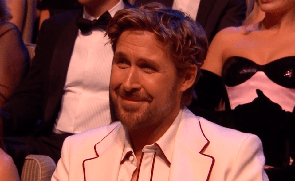 Ryan Gosling looked bemused