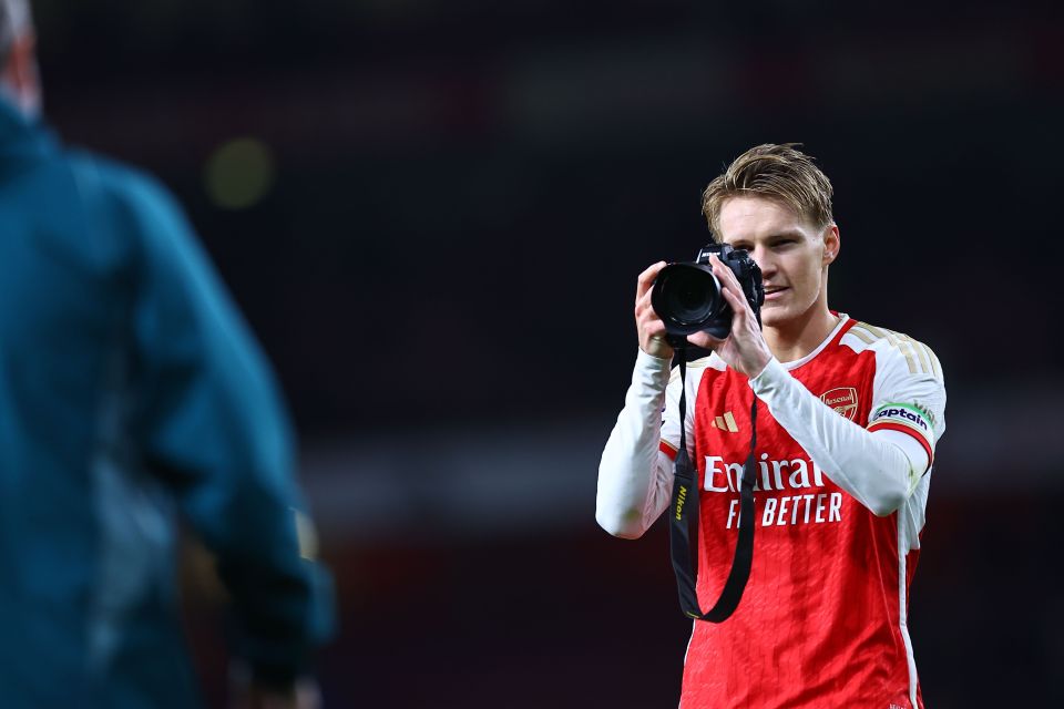Odegaard, 25, was keen to get the best shot