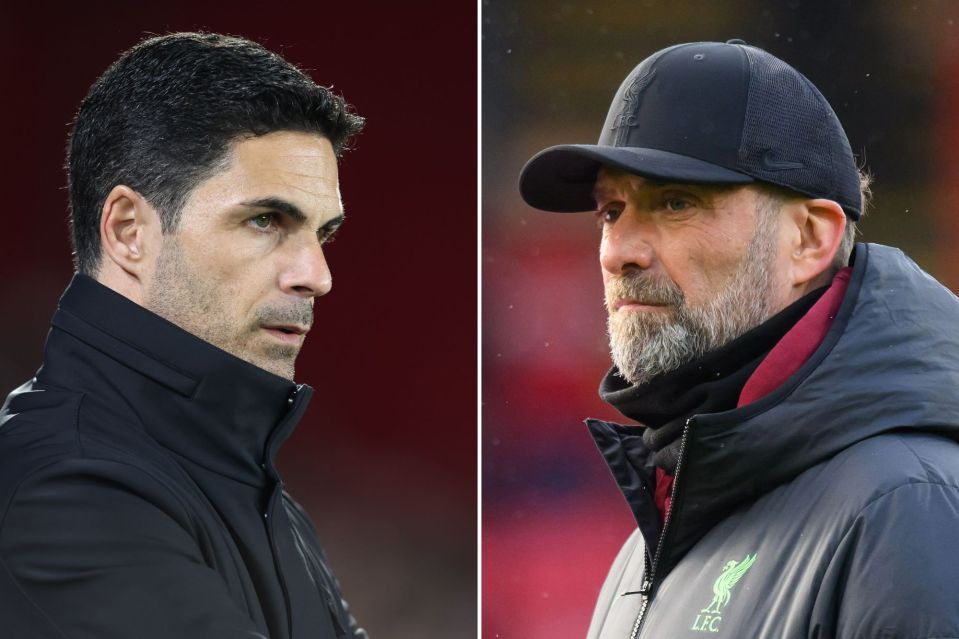 Mikel Arteta hosts Jurgen Klopp on Sunday