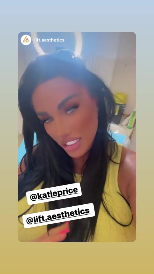 Katie told how she 'loved' her new lips