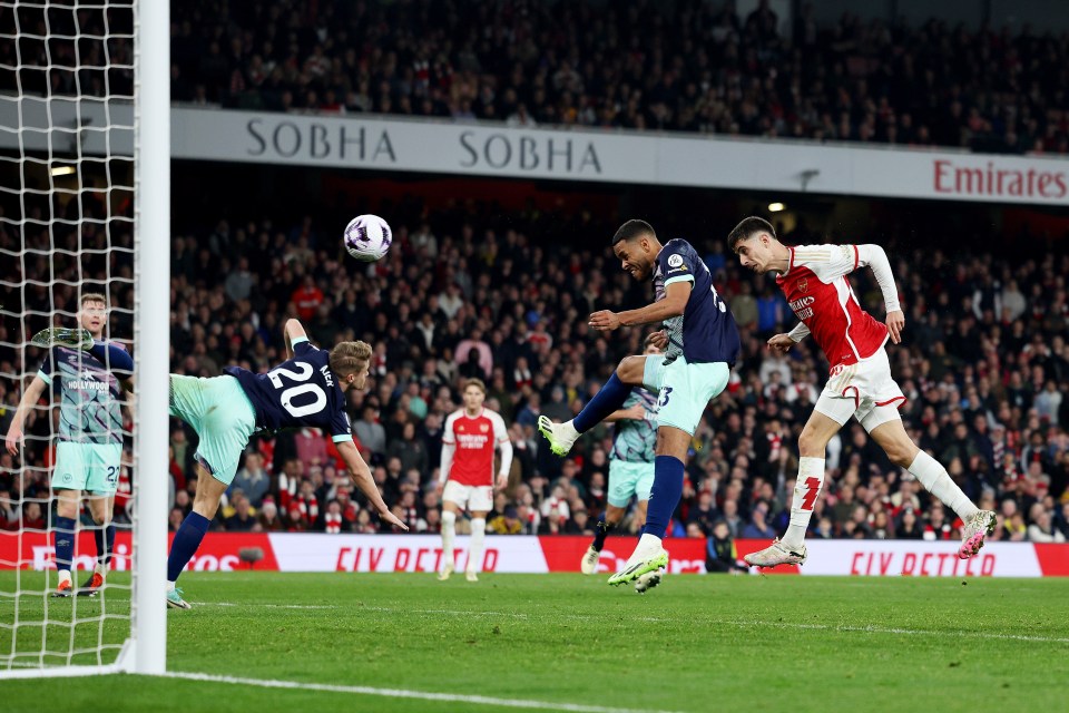 Havertz darted in to nod Arsenal's winner on 86 minutes