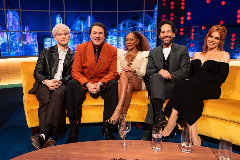 Mel will appear on The Jonathan Ross Show on Saturday night alongside Leo Reich, Paul Rudd and Billie Piper