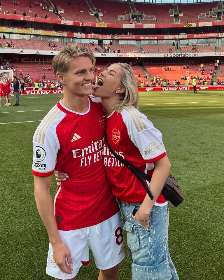 Martin Odegaard and Spilling were first seen together in March 2023