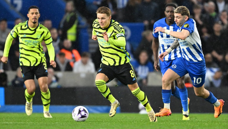 Martin Odegaard was outstanding for Arsenal as their captain led from the front