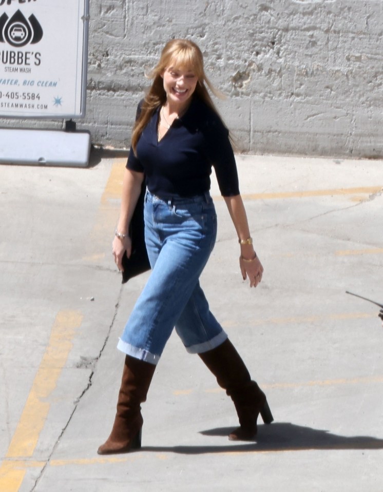 Margot Robbie stunned as she stepped out in this strawberry blonde look