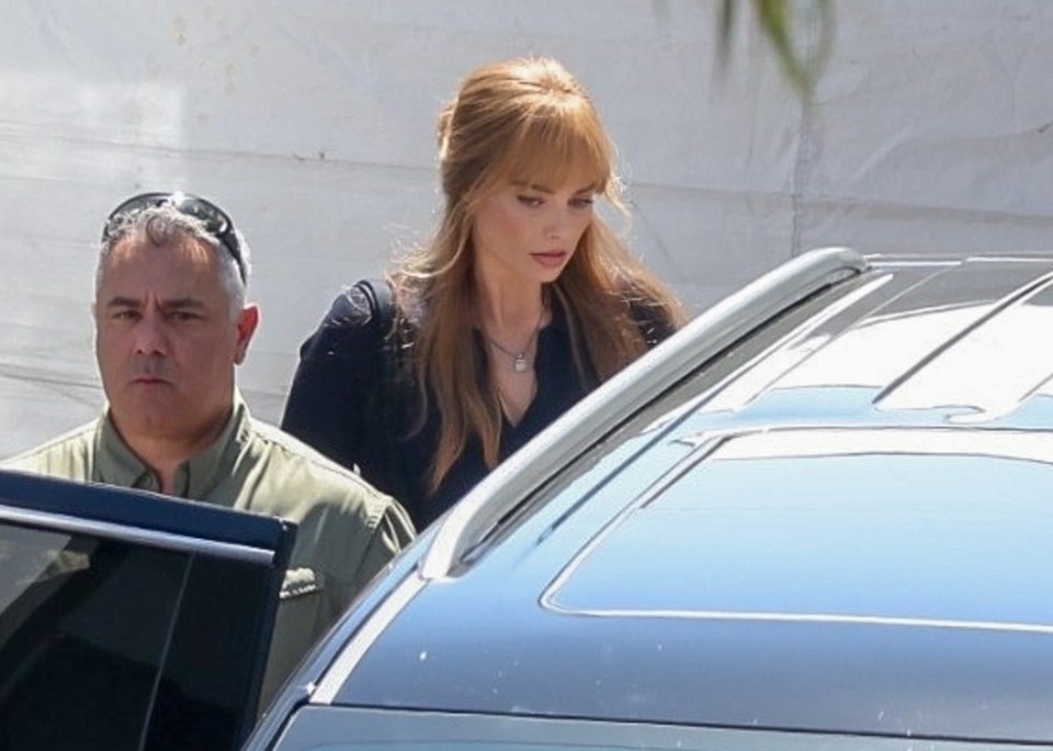 Margot showed off the new shade as she arrived at an LA set