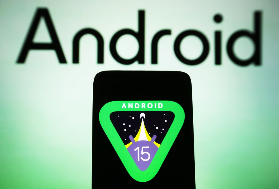 a phone with the android logo on it