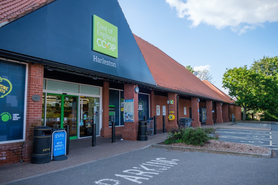 Pictured is he Co-Op, which has a car park joining the path