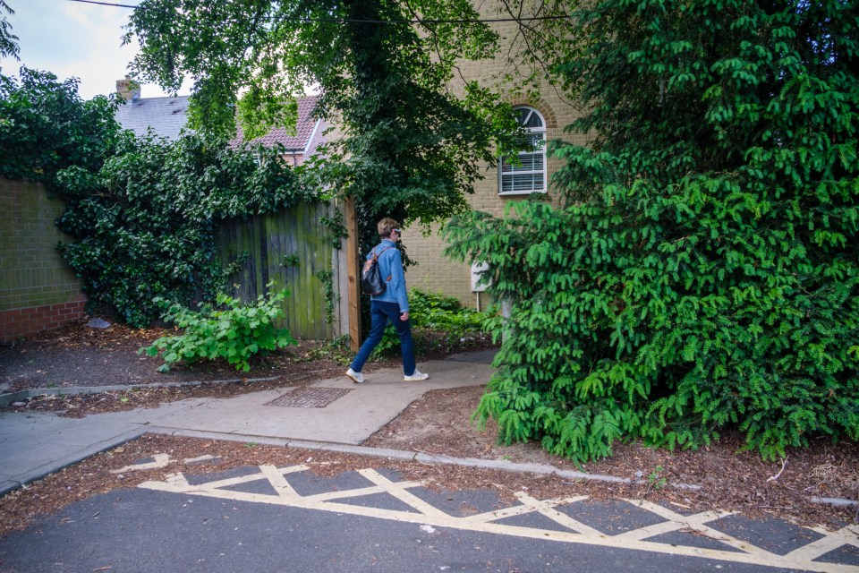 The footpath is regularly used by pedestrians