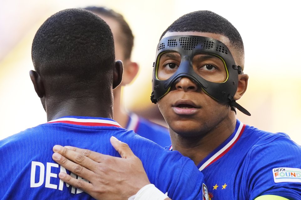 Kylian Mbappe suffered a number of problems with his mask against Poland