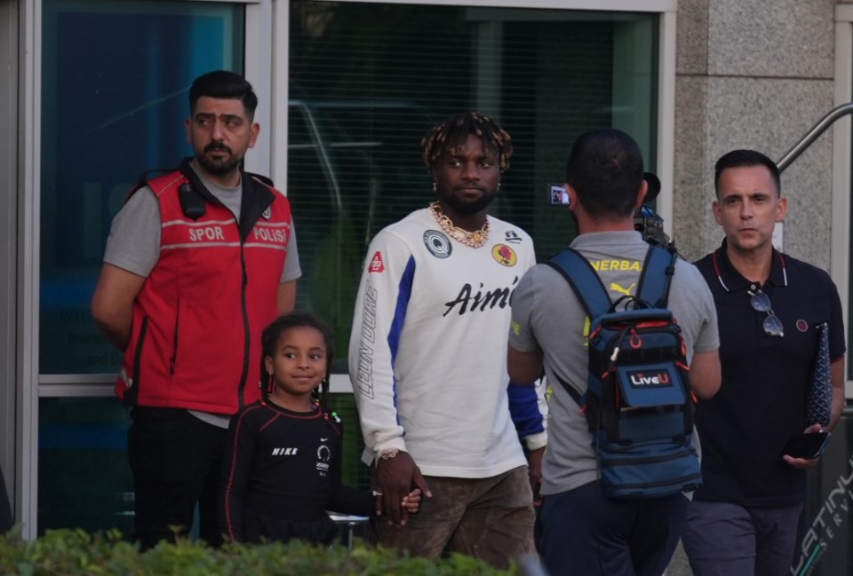 ISTANBUL, TURKIYE - JULY 16: French professional footballer Allan Saint-Maximin arrives for Fenerbahce transfer talks in Istanbul, Turkiye on July 16, 2024. (Photo by Adem Kutucu/Anadolu via Getty Images)