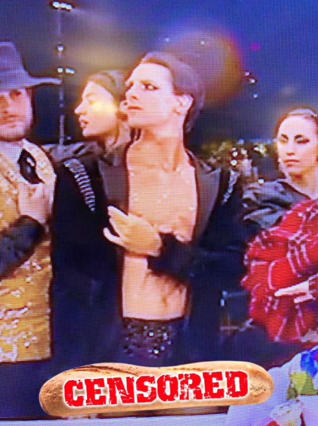 One performer at the ceremony was even caught showing off more than expected