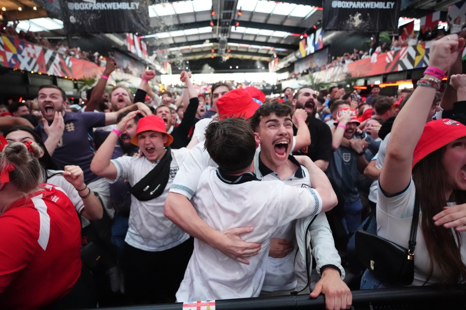 Fans at Boxpark Wembley