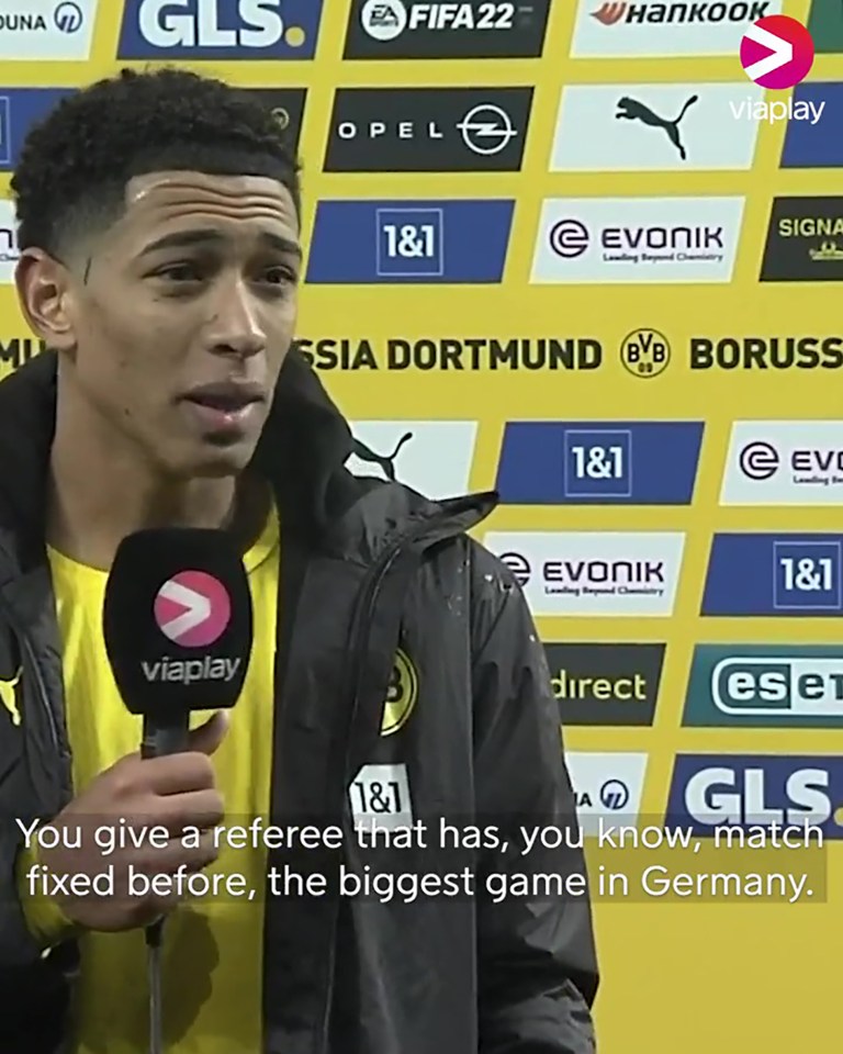 Dortmund’s Bellingham blasting Zwayer in 2021