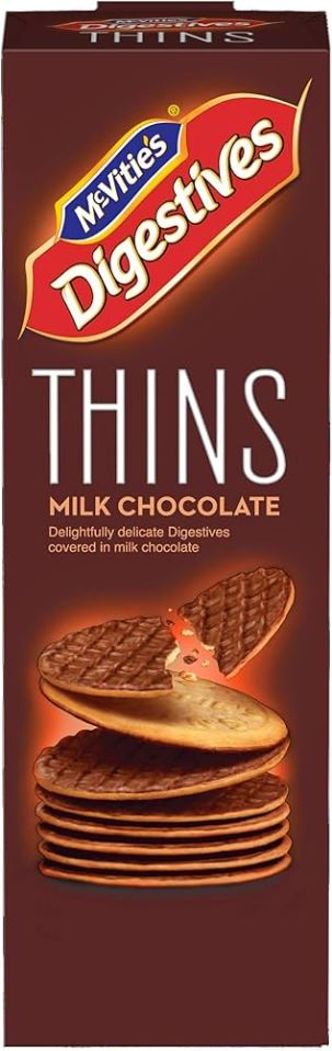 A thinned down digestive contains just 31 calories and 1.9g of sugar
