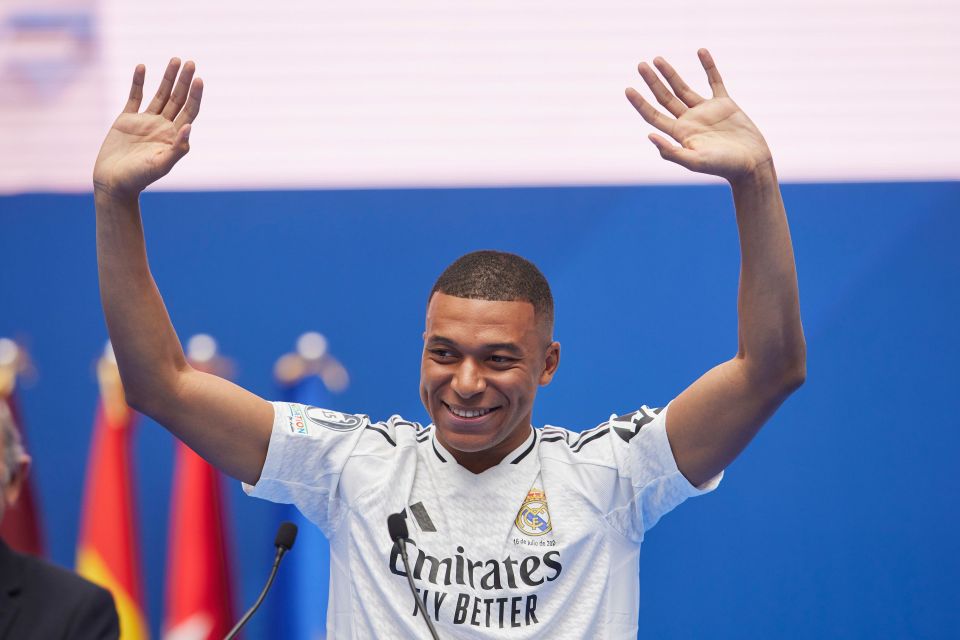 Kylian Mbappe was unveiled by Real last week on a five-year contract