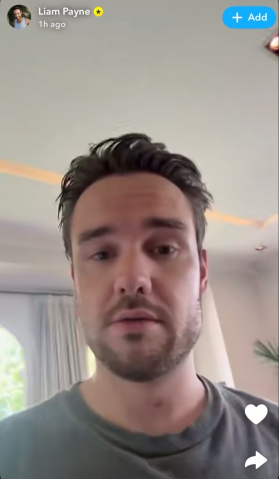 a screenshot of liam payne on a phone