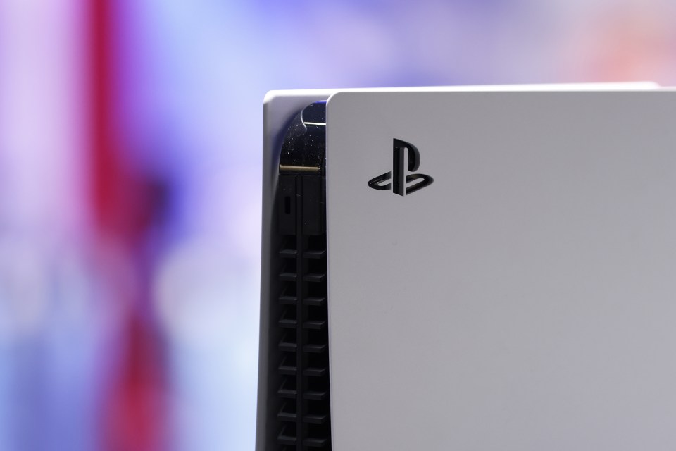 a close up of the playstation logo on a white surface