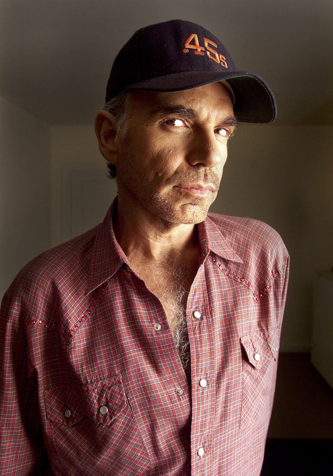 a man wearing a hat with the number 45 on it