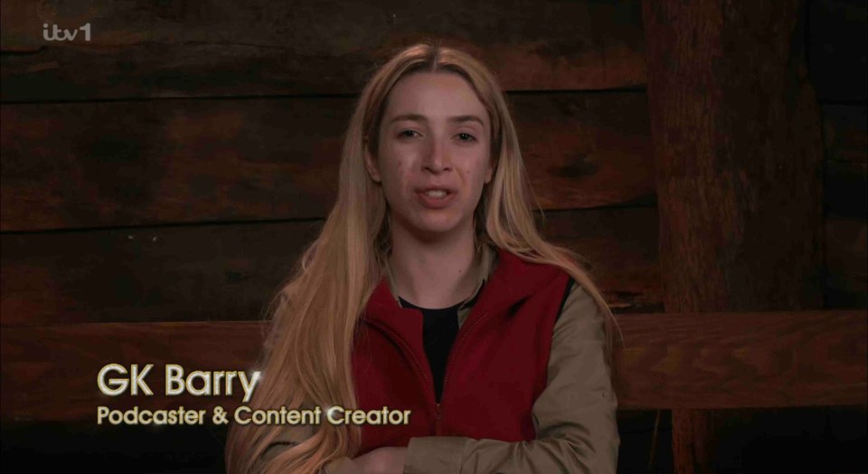 GK Barry, Podcaster & Content Creator, in I'm A Celebrity...Get Me Out Of Here!