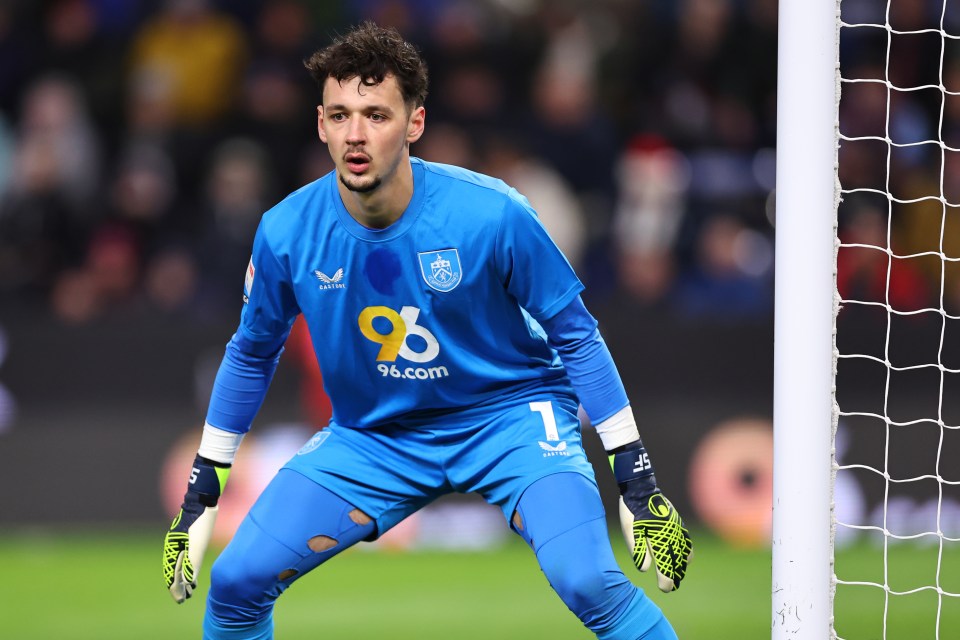 James Trafford, Burnley goalkeeper, in a match.