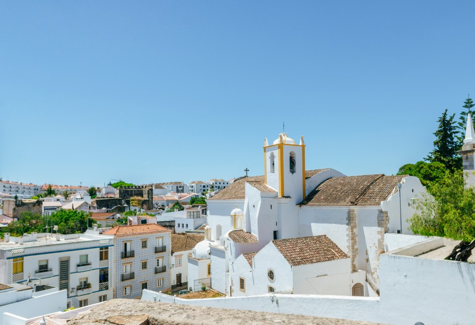 Tavira village landscape in the Algarve region of southern Portugal.