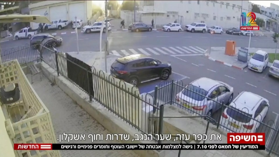 Security camera footage showing Hamas spying operation in Israel.