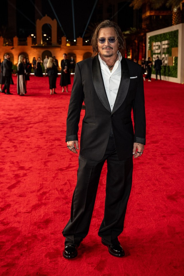 Johnny Depp on the red carpet.