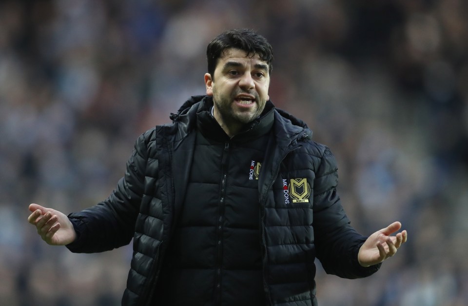 Dan Micciche, manager of Milton Keynes Dons.