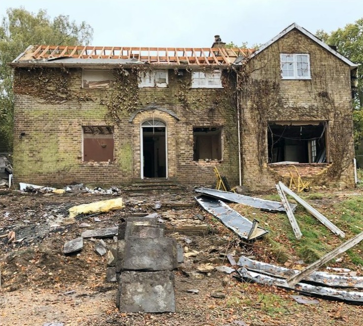 House undergoing renovation.