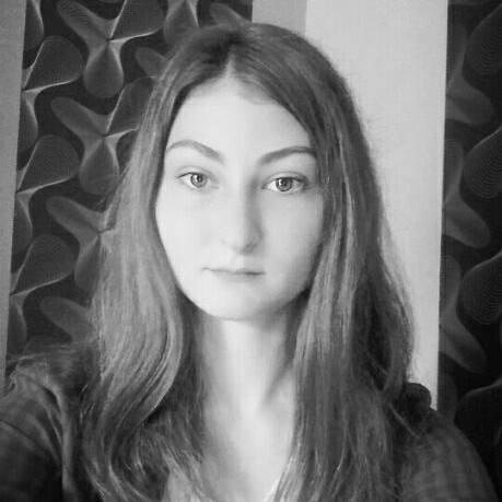 Black and white portrait of a young woman.