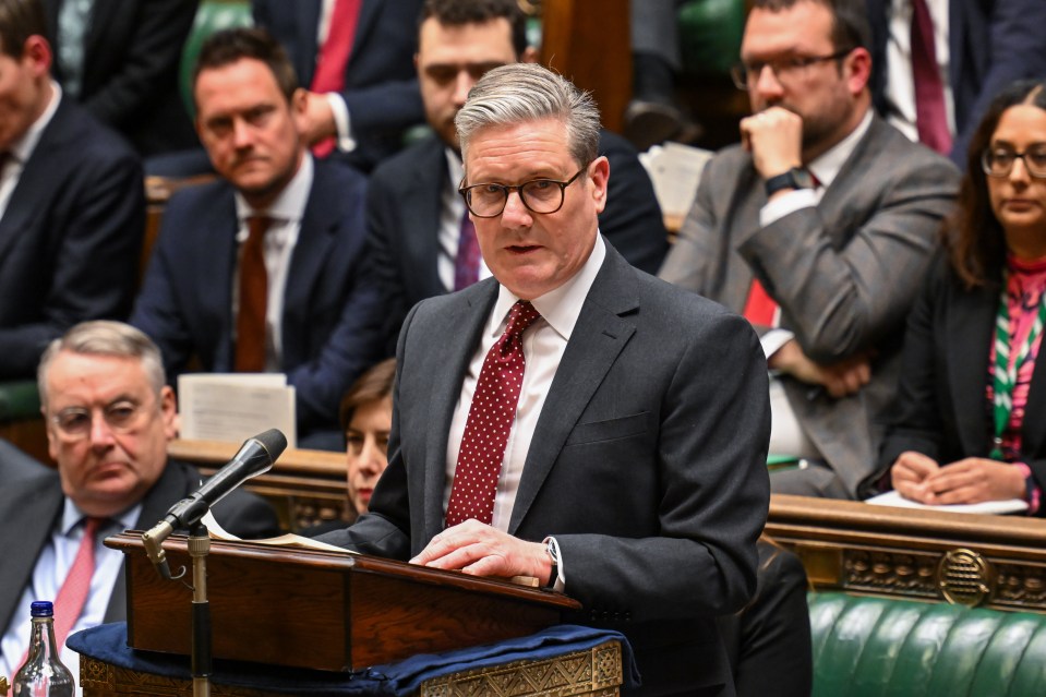 Keir Starmer giving a statement in the House of Commons.