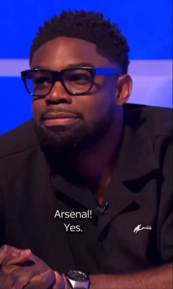 Micah Richards stating he supports Arsenal.