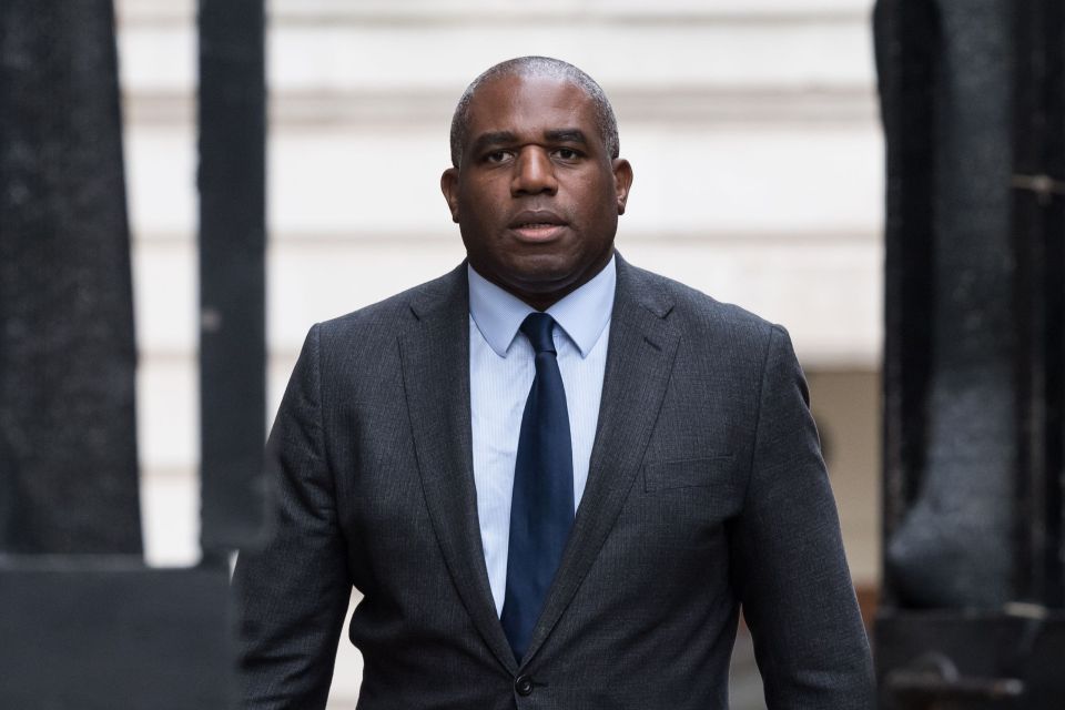 David Lammy, Secretary of State for Foreign, Commonwealth and Development Affairs, arriving at a Cabinet meeting.