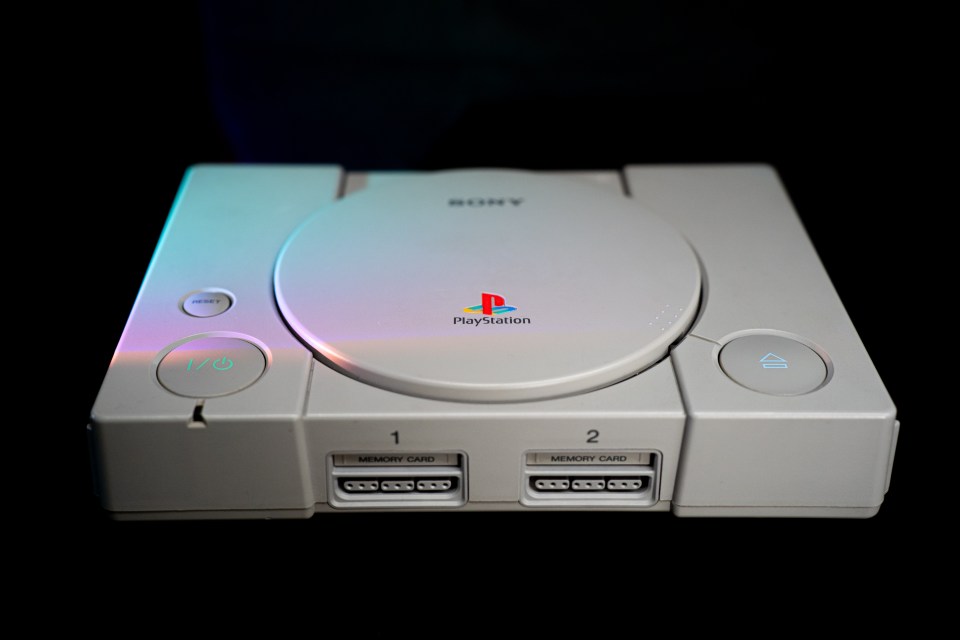 Sony PlayStation 1 video game console.