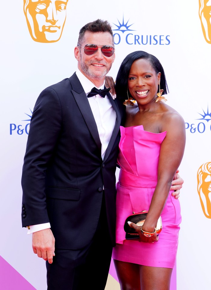 Fred Sirieix and Fruitcake at the BAFTA TV Awards.