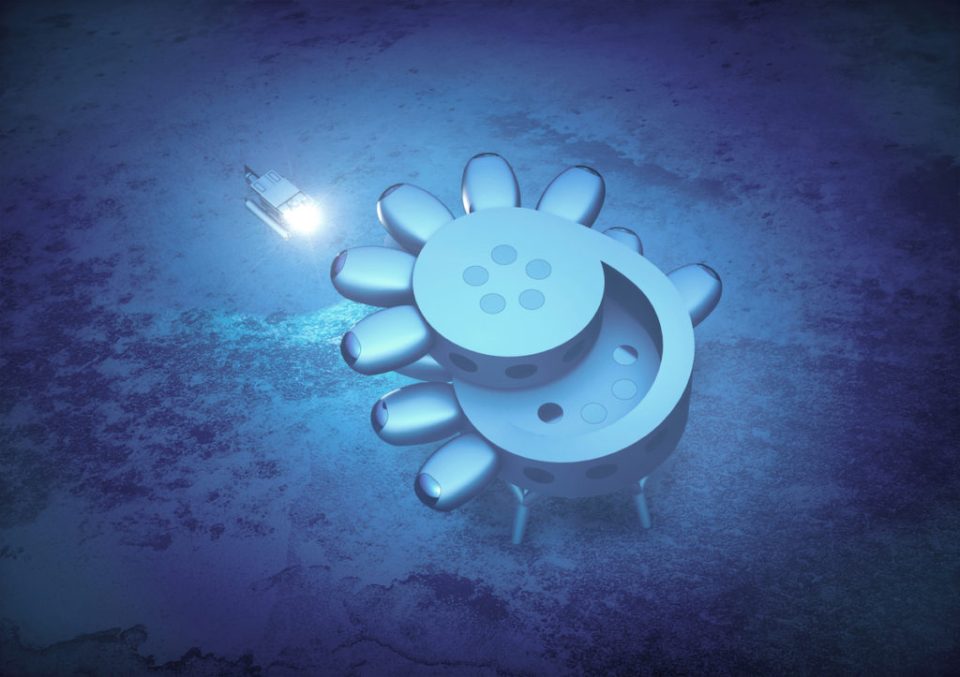 Illustration of the PROTEUS underwater research station.