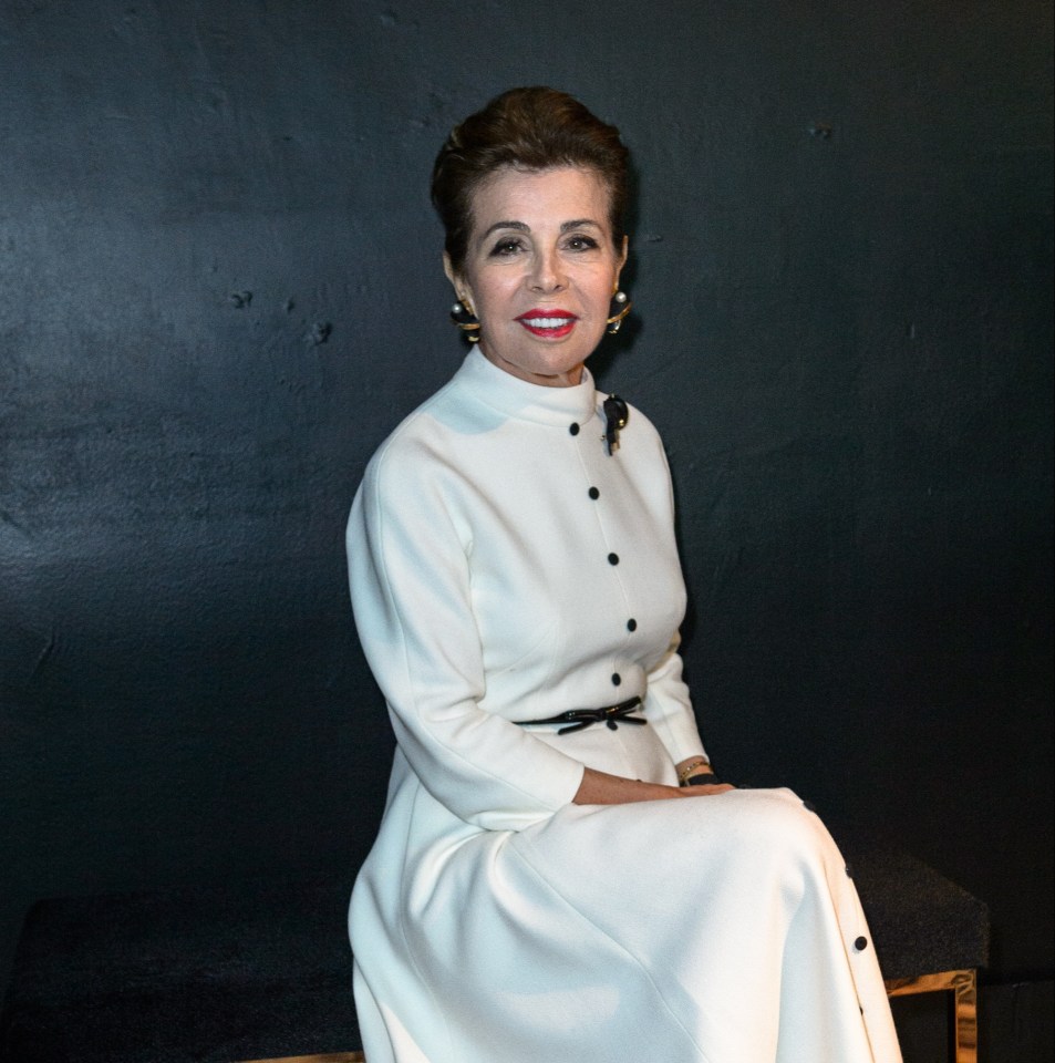 Princess Firyal of Jordan at a private screening.
