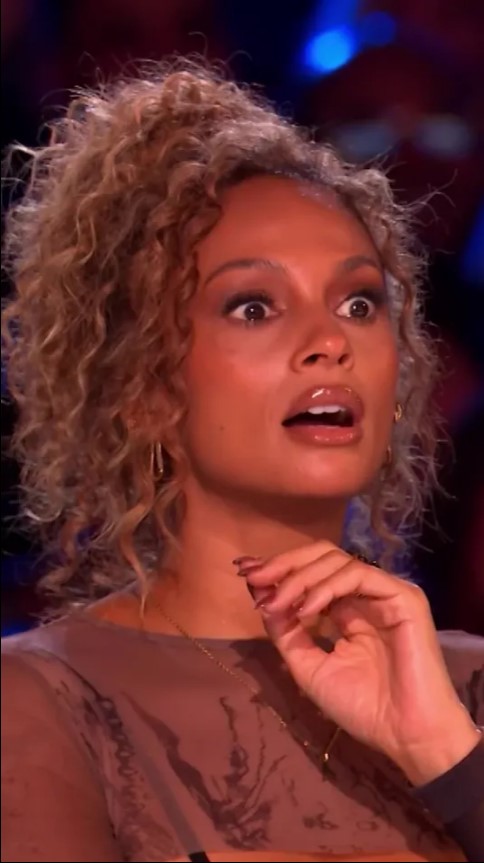 THE BGT judges are left gobsmacked tomorrow night as a man appears completely naked on stage.<br />
As Britain's Got Talent returns to our screens, a Japanese comedian is seen performing a very risky act<br />
Pictured: Alesha Dixon watching BGT's Akira<br />
Credit: ITV