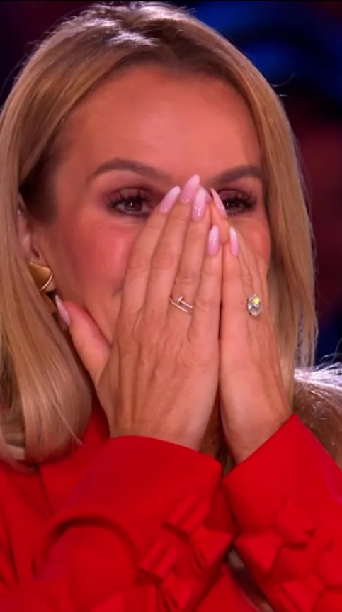 THE BGT judges are left gobsmacked tomorrow night as a man appears completely naked on stage.<br />
As Britain's Got Talent returns to our screens, a Japanese comedian is seen performing a very risky act<br />
Pictured: Amanda Holden watching BGT's Akira<br />
Credit: ITV