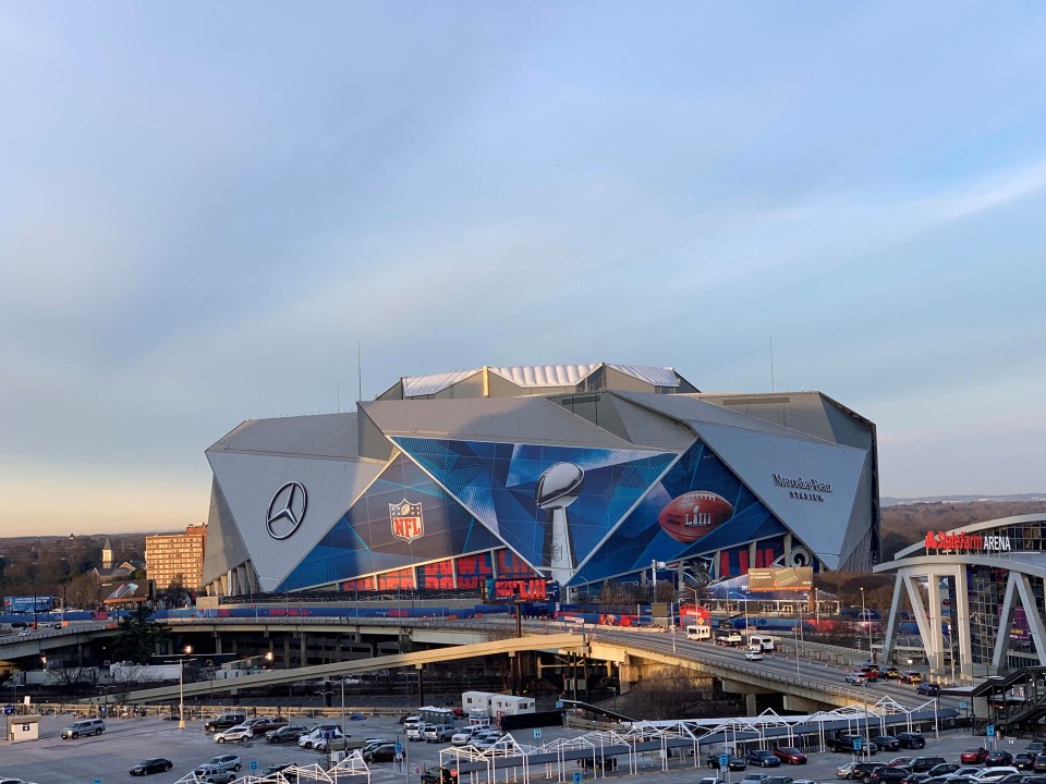 Mercedes-Benz Stadium, Super Bowl LIII signage.